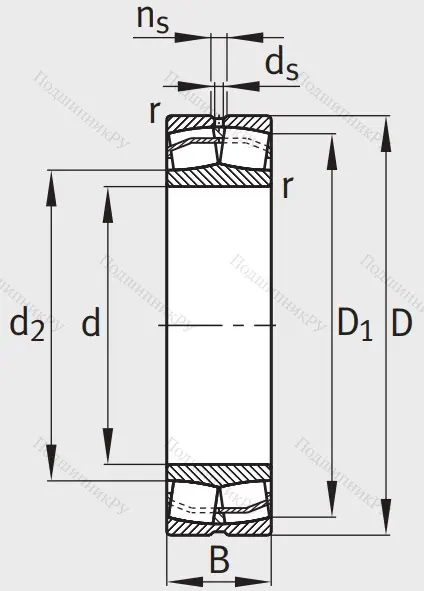 Сферический роликовый подшипник 22207 E 1 XL C 3