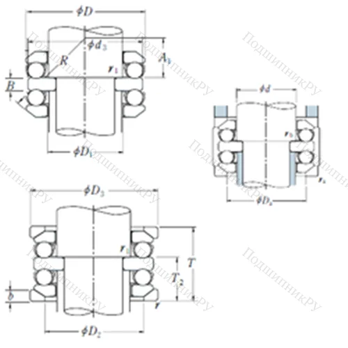 Подшипник шариковый упорный 54232XU