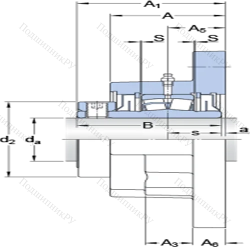 Фланцевые роликоподшипниковые узлы (стопорное кольцо, для дюймовых валов) FYR 4-18