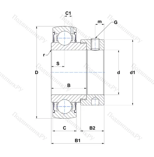 Корпусный подшипник ES 208-24 G 2 в Москве