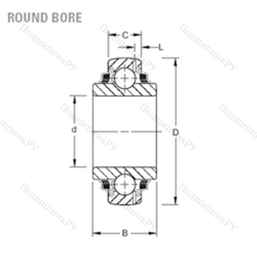 Подшипник шариковый радиальный GW 211PPB 14