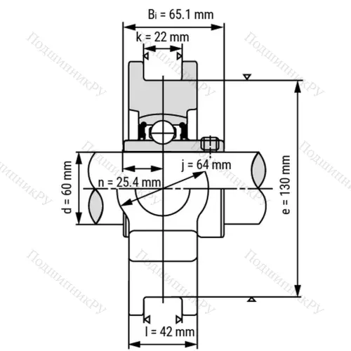 Подшипниковый узел UCT 321 - Вал: 105 мм от производителя  LPZ