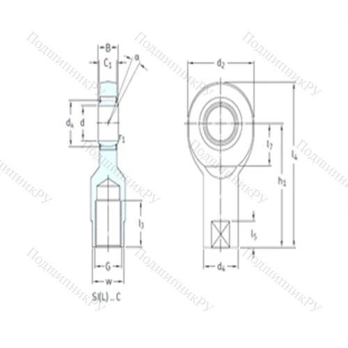 Подшипник скольжения сферический SIL 10C