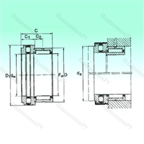 Подшипник комбинированный NKXR 17 от производителя  NBS