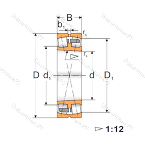 Подшипник роликовый радиальный самоцентрирующийся 22330K