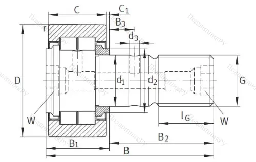 Подшипник NUKR 47 A от производителя  INA