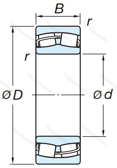 Сферический роликовый подшипник 21306 RZW 33 C 3