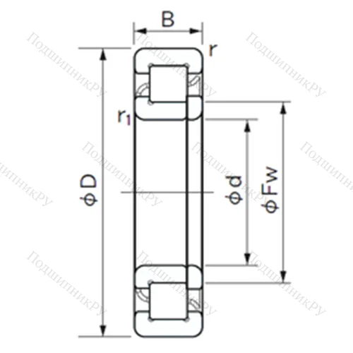 Подшипник роликовый радиальный NUP 321