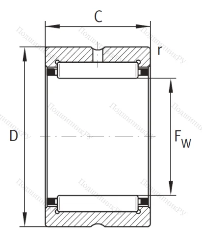 Игольчатый подшипник RNA 6903 XL от производителя  INA