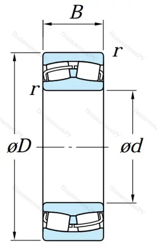 Сферический роликовый подшипник 22214 RH/RHRW 33 от производителя  KOYO