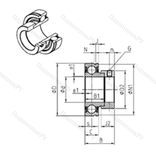 Подшипник шариковый радиальный CES 209-27 от производителя  SNR