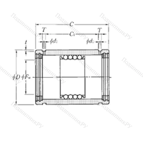 Подшипник шариковый линейный KD 122332LL