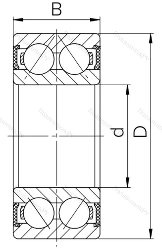 Радиально-упорный шариковый подшипник 3056209 2RS (3209 2RS) в Москве