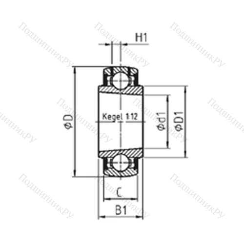 Подшипник шариковый радиальный UK 208