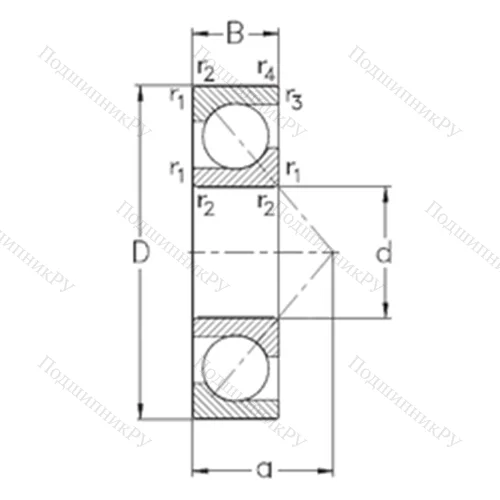 Подшипник шариковый радиально-упорный 7207-BECB-MP