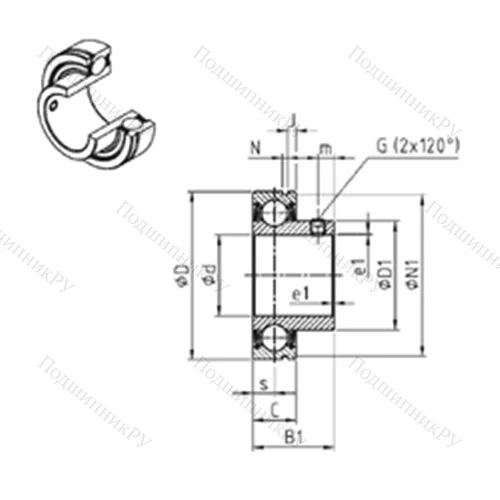 Подшипник шариковый радиальный CUS 207-23