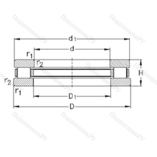 Подшипник роликовый упорный 81240-MB