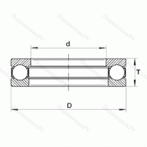 Подшипник шариковый упорный W 3-7/8