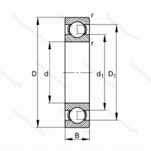 Подшипник шариковый радиальный 6311