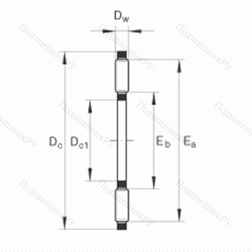 Подшипник роликовый упорный игольчатый AXK 2035