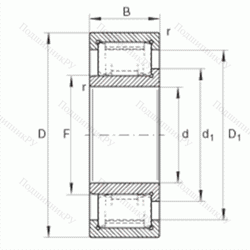 Подшипник роликовый радиальный ZSL 192306
