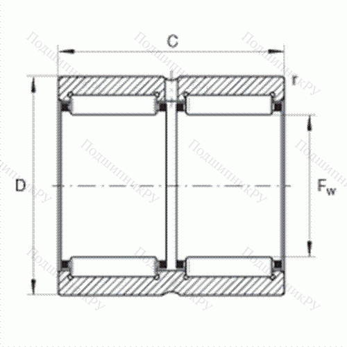 Подшипник роликовый игольчатый RNA 6911-ZW