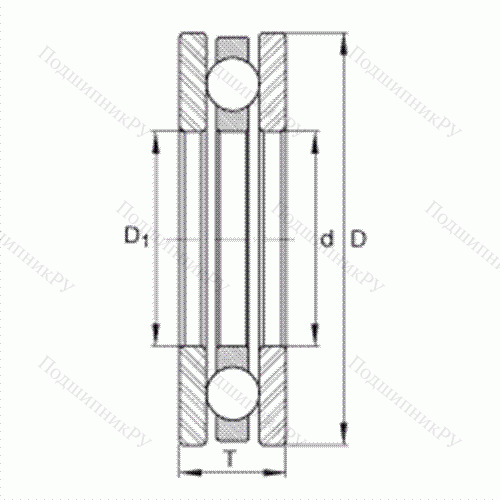 Подшипник шариковый упорный 4447