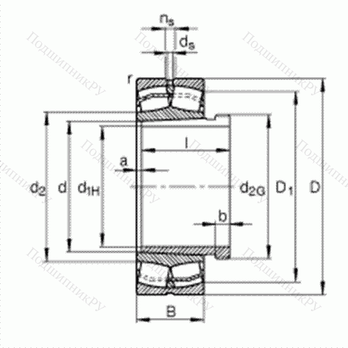 Подшипник роликовый самоустанавливающийся 21317-E 1-K + AHX 317