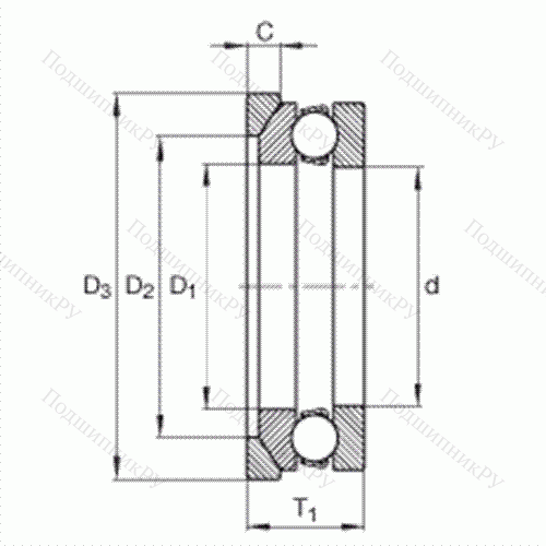 Подшипник шариковый упорный 4100-AW