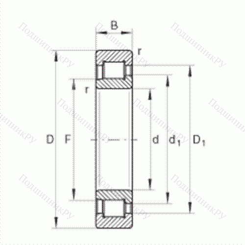 Подшипник роликовый радиальный SL 192306
