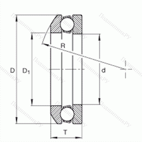 Подшипник шариковый упорный 52X 12