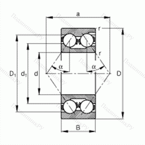 Подшипник шариковый радиально-упорный 3218