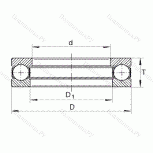 Подшипник шариковый упорный 904