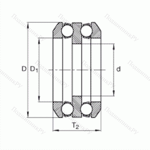 Подшипник шариковый упорный 80X 03