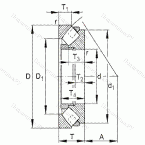 Подшипник роликовый упорно-радиальный сферический 293/560-E-MB